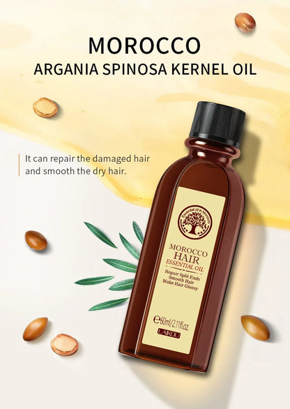 Huile essentielle d'argan marocaine pour cheveux secs et abîmés             2 + 1 offert