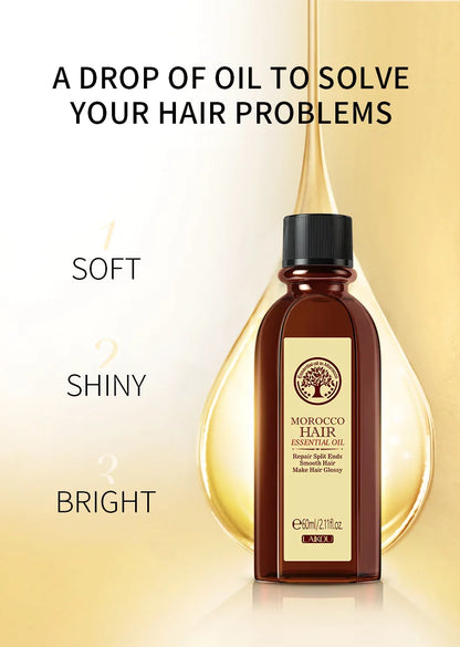 Huile essentielle d'argan marocaine pour cheveux secs et abîmés             2 + 1 offert